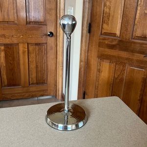 Silver paper towel holder